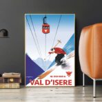 affiche vintage val d'isère