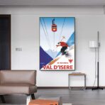 affiche vintage val d'isère