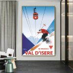 affiche vintage val d'isère