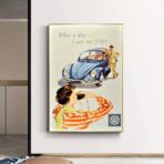 affiche vintage volkswagen