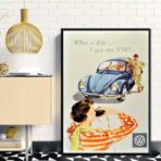 affiche vintage volkswagen