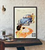 affiche vintage volkswagen