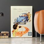 affiche vintage volkswagen