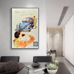 affiche vintage volkswagen