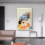 affiche vintage volkswagen