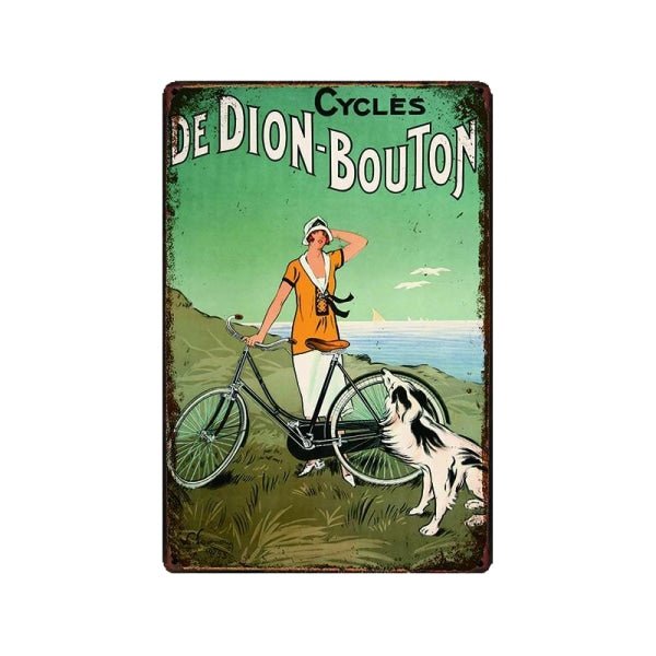 vintage metal plate cycles de dion button vintage metal plate cycles de dion button