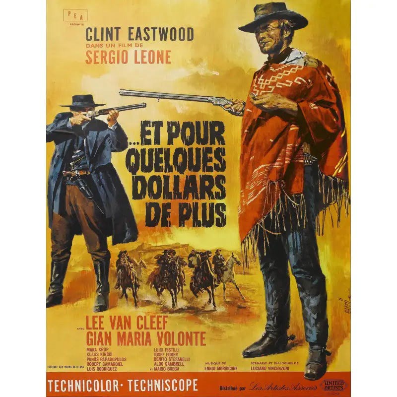 and for a few dollars more poster and for a few dollars more poster