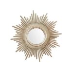 grand miroir soleil doré