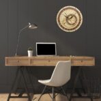 horloge astronomique en bois