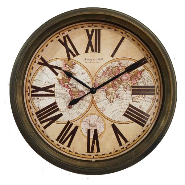 clock with world map clock with world map