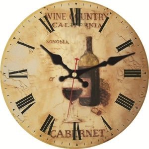 horloge bouteille de vin