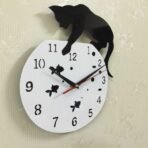 horloge chat murale