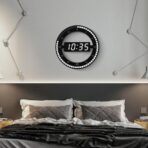 horloge digitale murale vintage