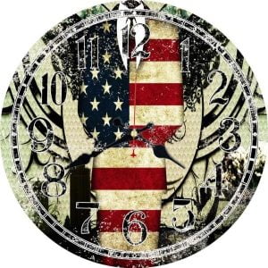 horloge drapeau américain