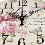 horloge fleurs vintage