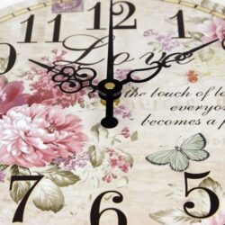 horloge fleurs vintage
