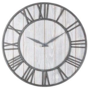 horloge industrielle bois