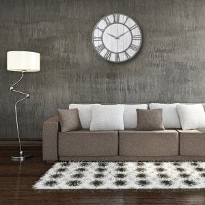 horloge industrielle bois et métal