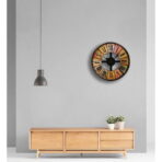 horloge industrielle bois