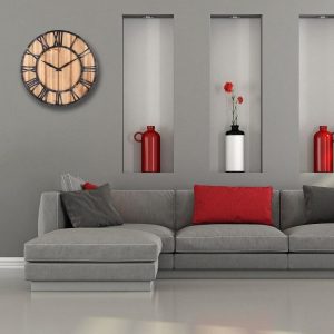 horloge métal et bois industrielle
