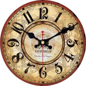 horloge murale chardonnay