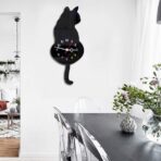 horloge murale chat