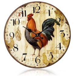 horloge murale coq