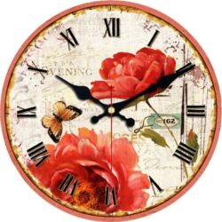 horloge murale coquelicot