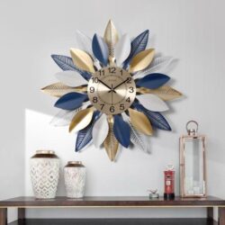 horloge murale feuille