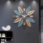 horloge murale feuille