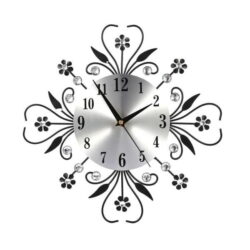 wall clock flowers