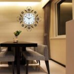 horloge murale fleurs