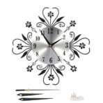 horloge murale fleurs