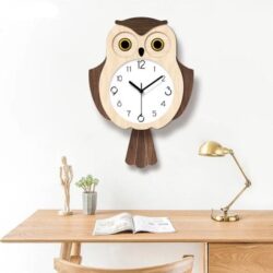 horloge murale hibou
