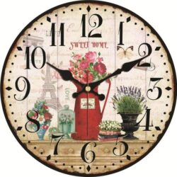 garden deco wall clock