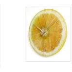 horloge murale jaune citron