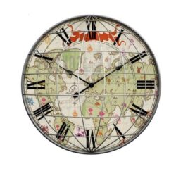 wall clock world map