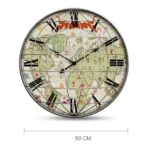 horloge murale mappemonde