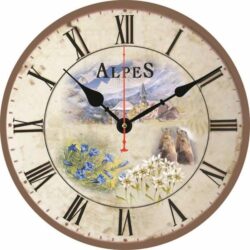 horloge murale montagne