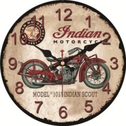 vintage motorcycle wall clock