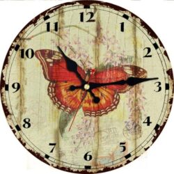 horloge murale papillon