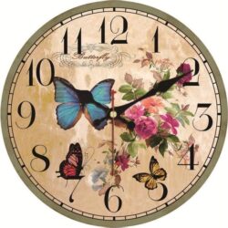butterflies wall clock