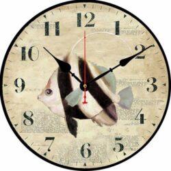 horloge murale poisson