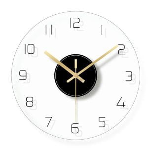 horloge murale verre design
