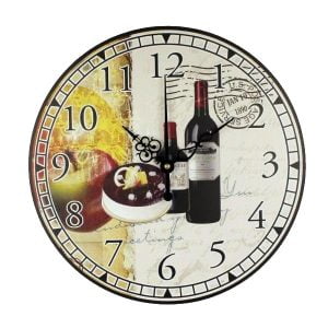 wine wall clock