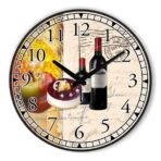 horloge murale vin