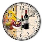 horloge murale vin