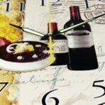 horloge murale vin