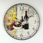 horloge murale vin