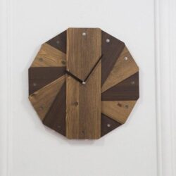 horloge murale vintage bois